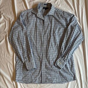 Tommy Hilfiger Blue and White Plaid Shirt